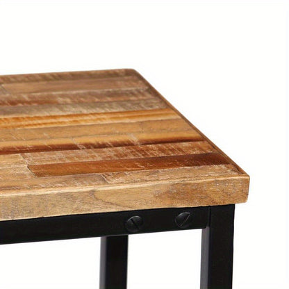 Wall Table Made of Solid Recycled Teak Wood, Measuring 90X30X76 Cm, Standing Shelf