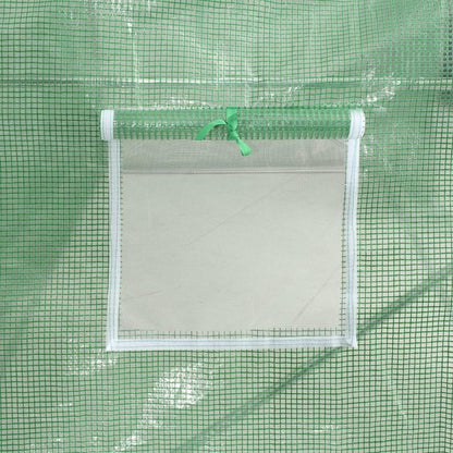 Kweekkas – Tuinkas – Glazen Kas – Groentekas – Serre – Groen Stalen Frame – 8 m² – 4x2x2 Meter Hoogwaardige Constructie
