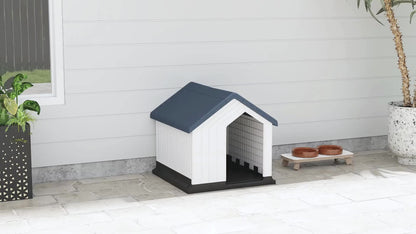 Hondenhok – Hondenkennel – Hondenhuis – Hondenbench – Buitenkennel – Waterdicht Kunststof – Compact 62x61x60 cm – Ventilatieraampje