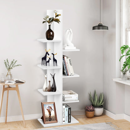 Boekenkast – Boekrek – Opbergkast – Boekenplank – Wandkast – 8 Niveaus – Anti-Kantel Systeem – Ruimtebesparend Metaal