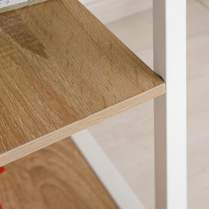 Inklapbare Tafel – Vouwtafel – Bureau – Bijzettafel – Mobiele Computer Tafel – MDF – Natuurlijk Hout – Met Wieltjes – 107x55x76 cm
