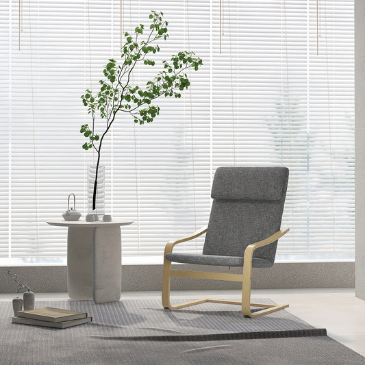 Draaifauteuil – Relaxfauteuil – Lounge Stoel – Leunstoel – Eetkamerstoel – Donkergrijs Linnenlook – Comfortabel Met Kussen – Stevig Met Metalen Frame