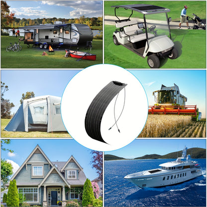 Flexibele Zonnepanelen – Zonnepaneel Set – Solar Panel – Zonnesysteem – Draagbare Zonne-energie – 4x50W Totaal 200W – Lichtgewicht & Weerbestendig