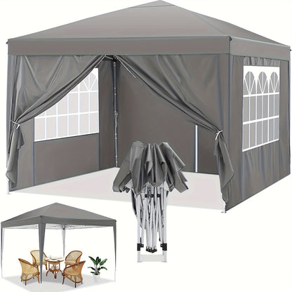 Pop-up Tent – Partytent – Markttent – Vouwtent – Eventtent – Zwart – 3,05x3,05 Meter – Snelle Opbouw – Waterafstotend Oxford Doek
