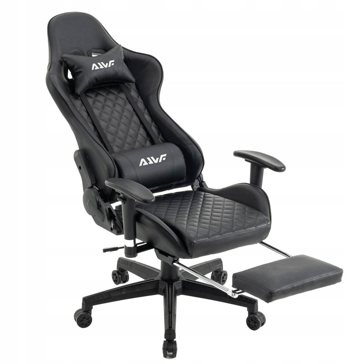 Gamingstoel – Gamestoel – Gaming Chair – Bureaustoel – Game Stoel – Verstelbare Rugleuning – Draaibaar – Ergonomisch – Met Nekkussen & Lendensteun – Zwart
