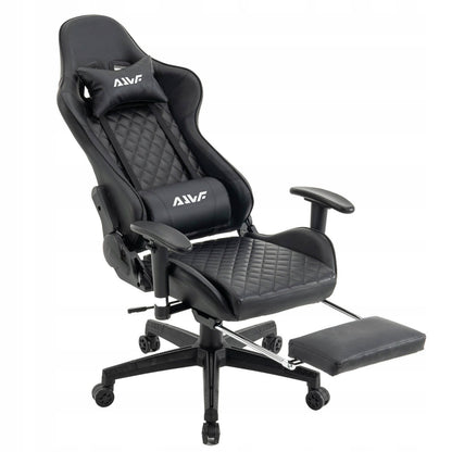 Gamingstoel – Gamestoel – Gaming Chair – Bureaustoel – Game Stoel – Verstelbare Rugleuning – Draaibaar – Ergonomisch – Met Nekkussen & Lendensteun – Zwart