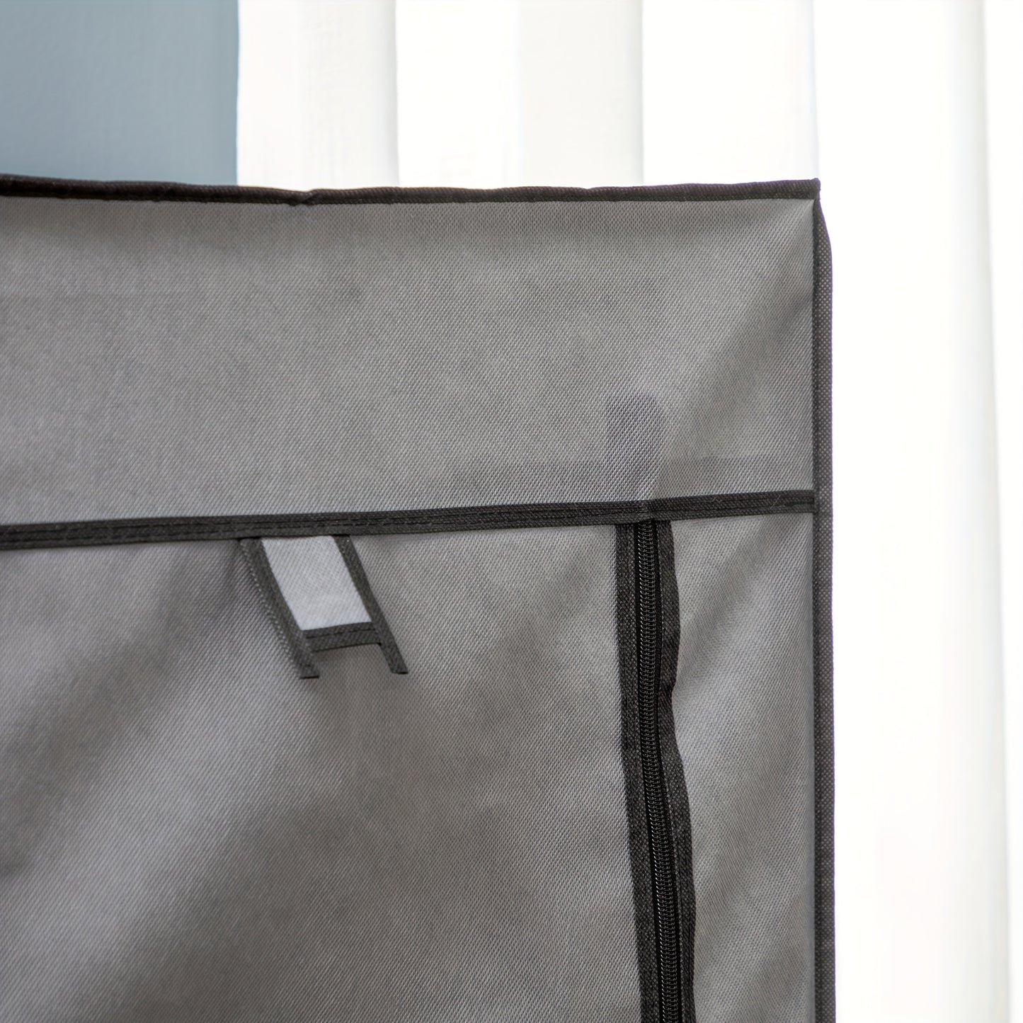 Kledingkast – Garderobekast – Kleerkast – Opbergkast – Vouwkast – Inklapbaar Met Ritssluiting – Stevig Metaalframe – Donkergrijs – 125x43x162,5 cm