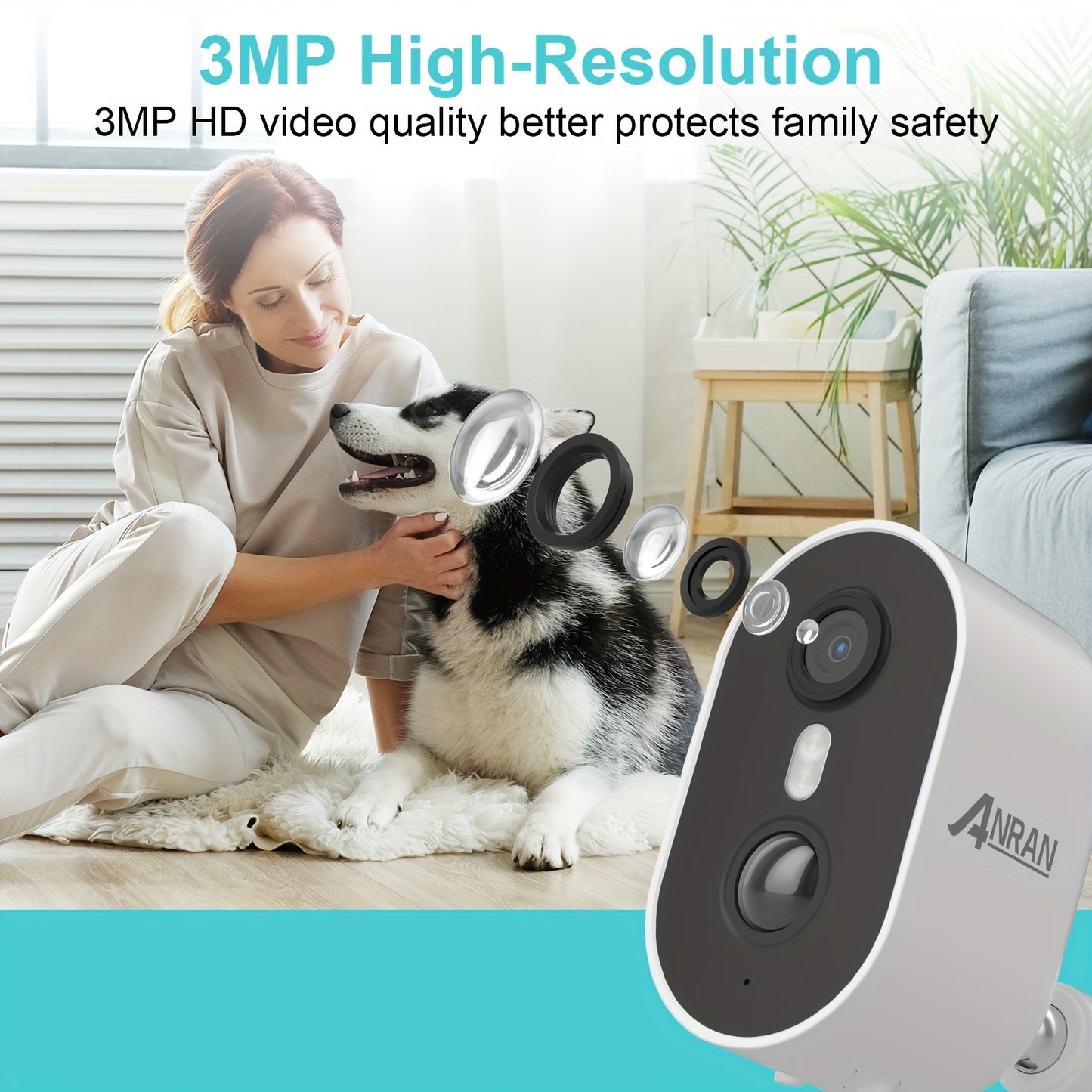 Beveiligingscamera – Camerabewaking – Buitencamera – IP-camera – Bewakingscamera – 3MP Full-Color Nachtzicht – Zonne-energie Met Menselijke Detectie