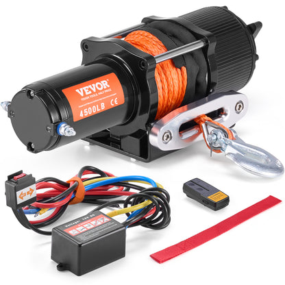 Elektrische Lier – Winch – Takel – Trekmachine – Verrijdbare Lier – 4500 lbs Trekkracht – IP55 Waterdicht – Draadloze & Bekabelde Afstandsbediening – Zwart