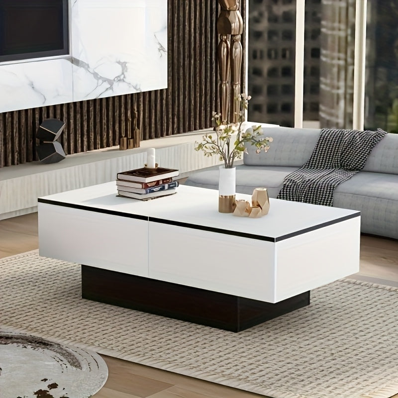 Bankstel – Zitbank – Sofa – Slaapbank – Loungeset – Modern Wit – Uitklapbare Tafel – Opbergruimte – Lichtgewicht Bamboe Kunststof