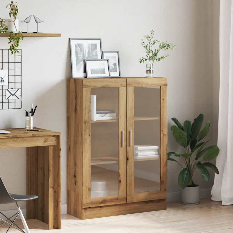 Houten Boekenkast – Handgemaakte Boekenplank – Moderne Opbergkast – Boekenrek – Minimalistische Boekenset – Multifunctioneel – 82,5x30,5x115 cm – Massief Eikenhout – Zwart Accent