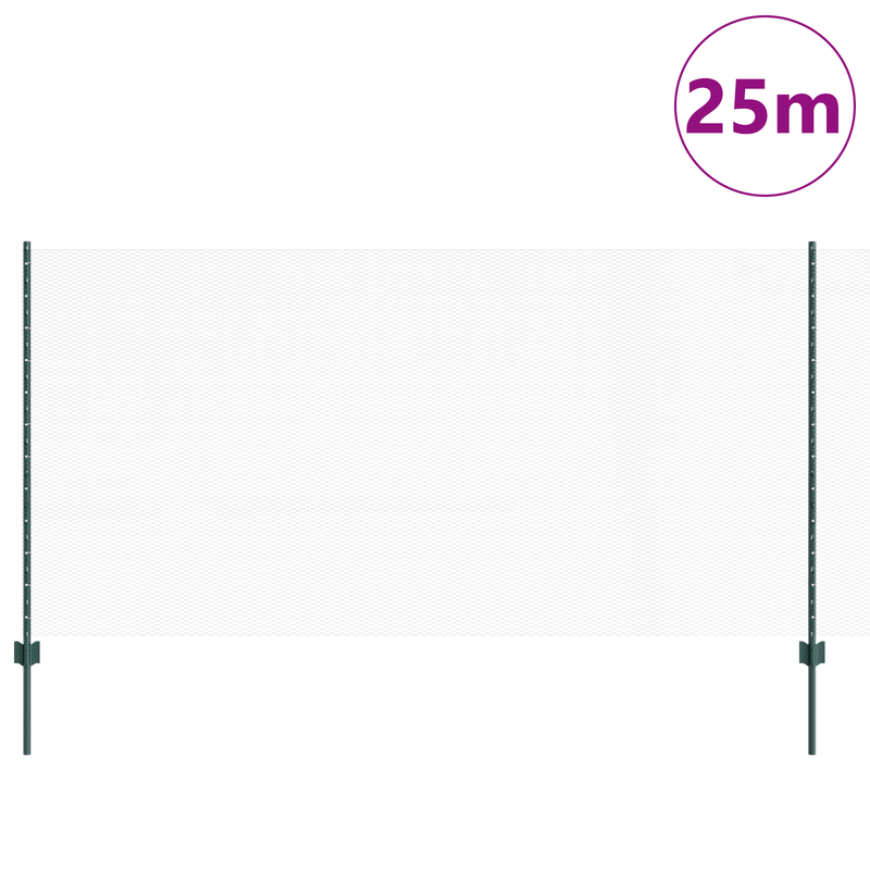 Set di Recinzione Esagonale da Giardino Set di 2 Verde Metallo