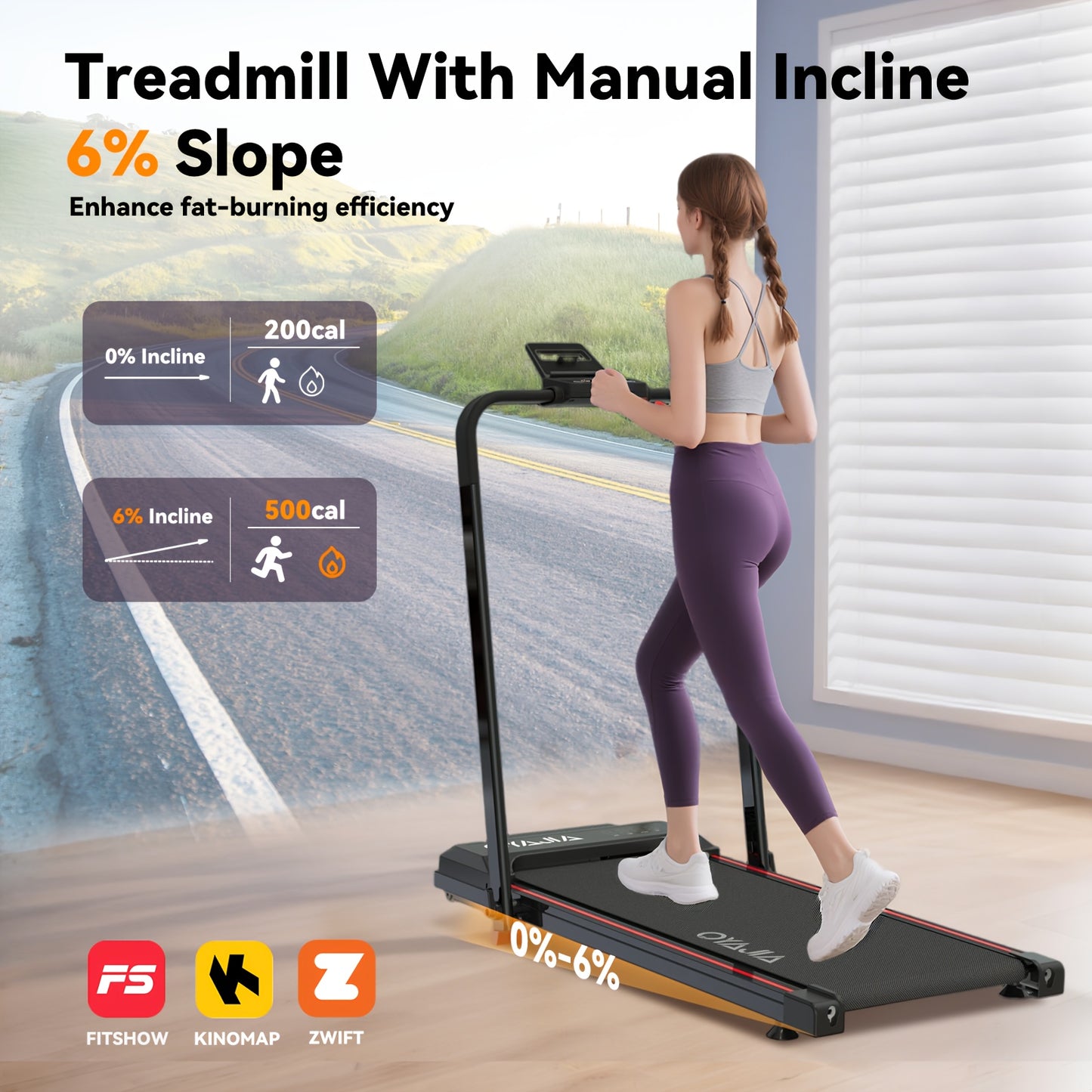 Loopband – Wandelband – Walking Pad – Hometrainer – Treadmill – Inklapbaar met Handgrepen – 37,5x90 cm Loopsoppervlak – Afstandsbediening & App Connectivity