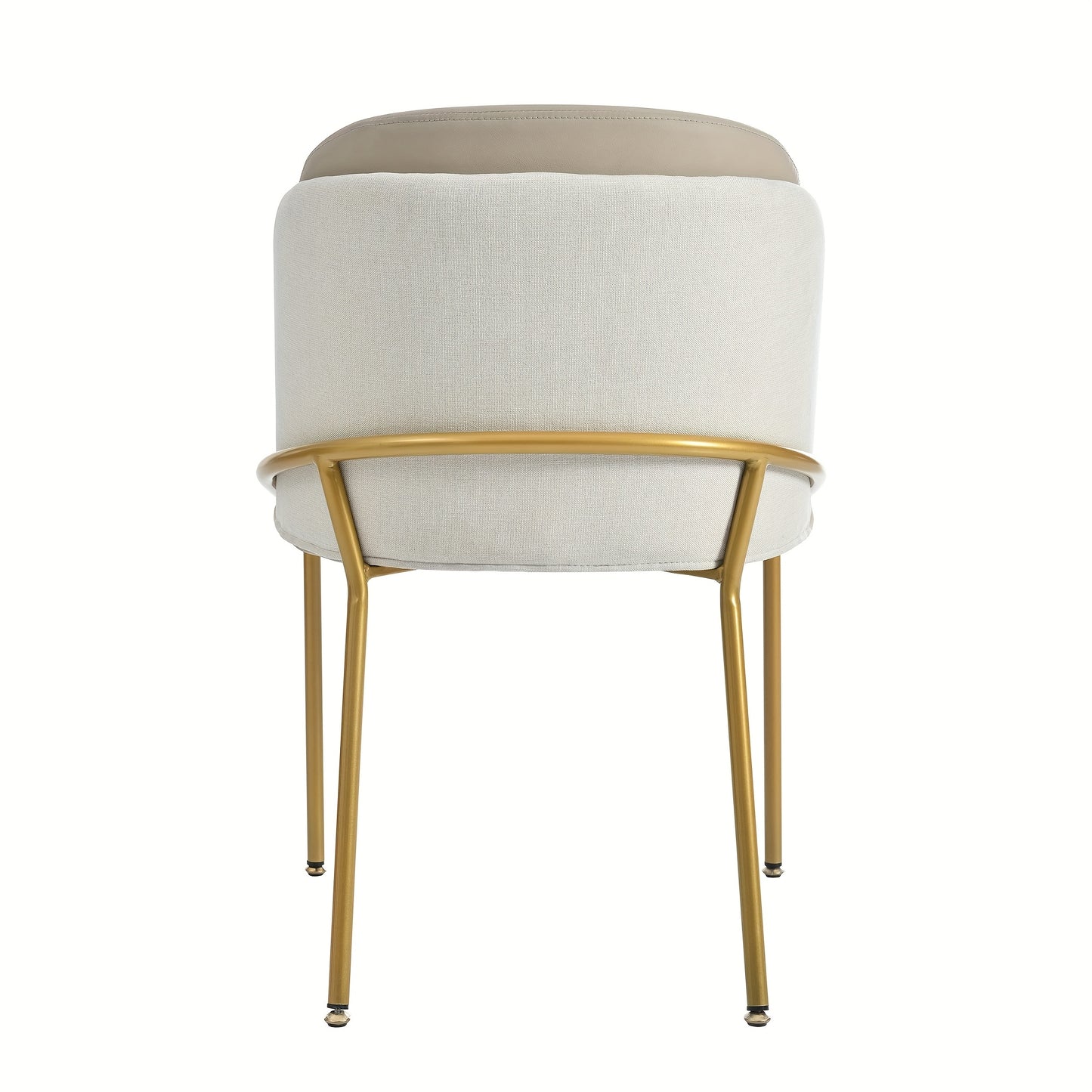 Eetkamerstoel – Stoel – Kuipstoel – Keukenstoel – Draaistoel – Modern Design – Met Metalen Frame En Verstelbare Voeten – Beige Kleur
