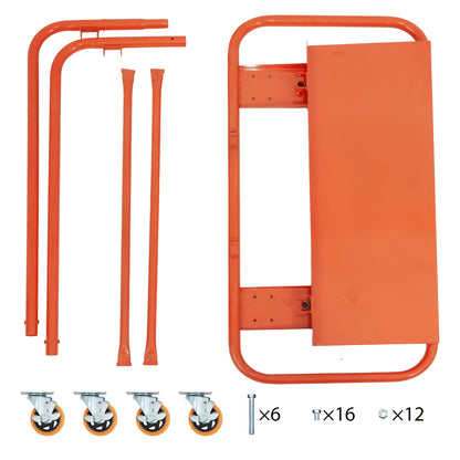 Plaatentrolley – Platenwagen – Rigips Trolley – Panelentrolley – Transportwagen – Draagvermogen 1000 kg – Robuust Stalen Frame – Oranje