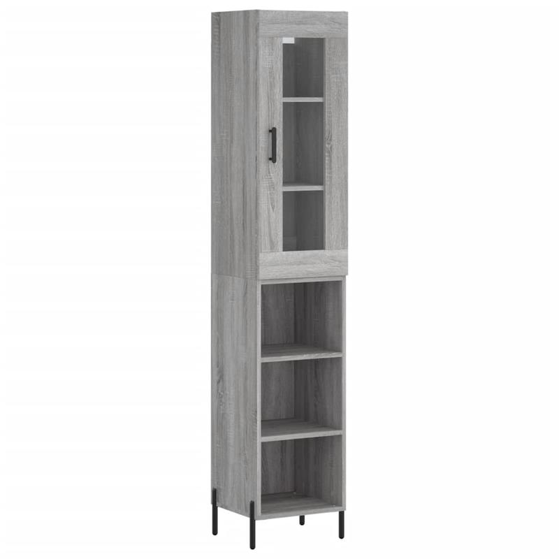 Grijs Sonoma Dressoir – Bergkast – Kast – Opbergmeubel – Dressoirkast – Ruime Opbergruimte – Duurzaam Meerlaagshout
