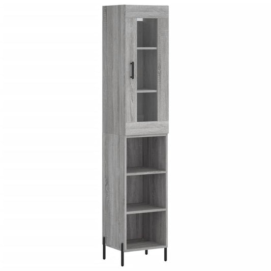 Grijs Sonoma Dressoir – Bergkast – Kast – Opbergmeubel – Dressoirkast – Ruime Opbergruimte – Duurzaam Meerlaagshout