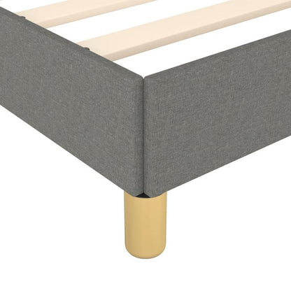 Dark Gray Spring Bed Frame 160x200cm in Fabric Practical, removable, suitable for all seasons