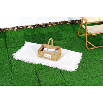 Kunstgrastegels – Vlondertegels – Terrastegels – Tuintegels – Kliktegels – 36 Stuks – 30,48 x 30,48 cm – Weerbestendig Met Afwateringsgaatjes
