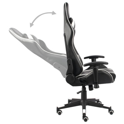 Gamingstoel – Gamestoel – Gaming Chair – Bureaustoel – Game Stoel – Hoge Rugleuning – Verstelbare Zithoogte – Wit Zonder Voetensteun