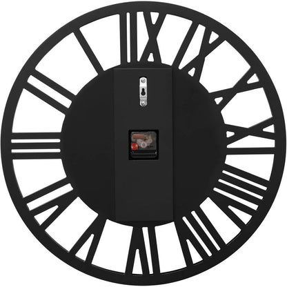 Wandklok – Muurklok – Klok – Analoog – Glazen klok – Diameter 80 cm – Batterijwerkend – Gouden accenten