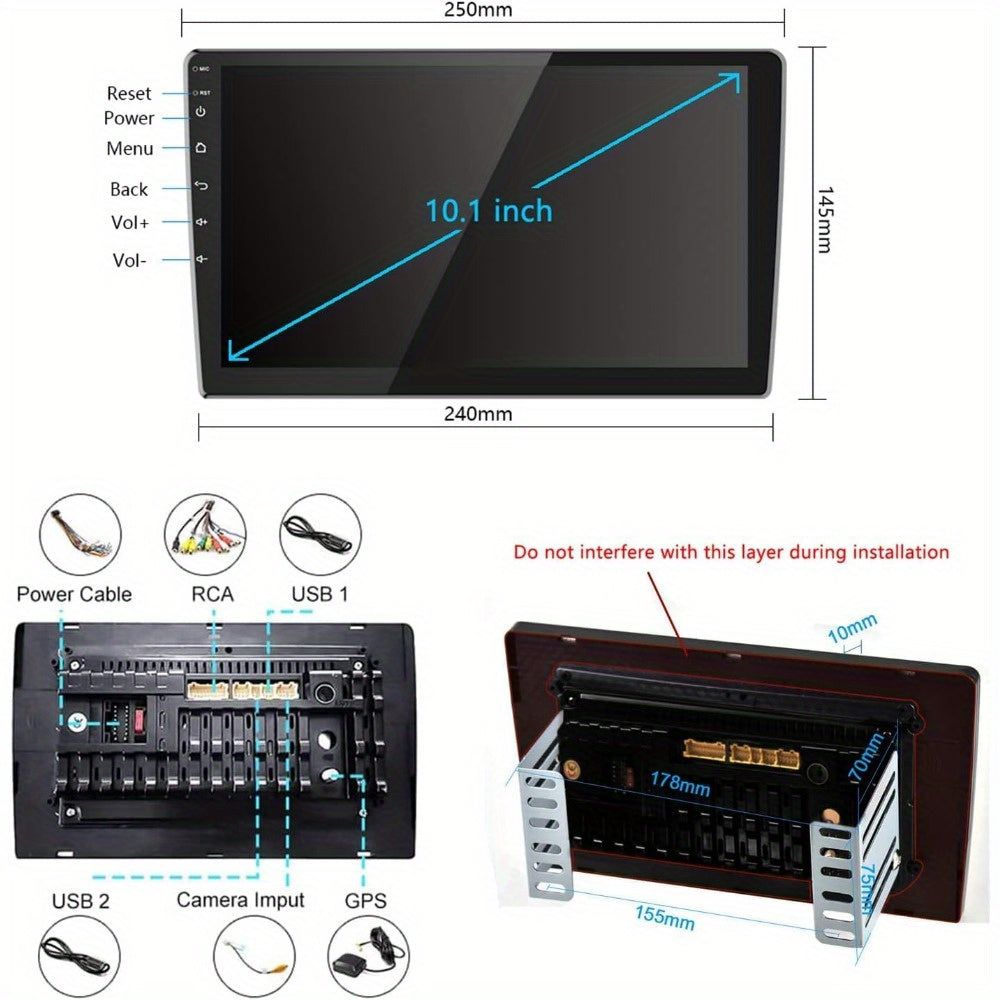 Car Stereo Renault Master – Autoradio – Multimedia Systeem – Navigatie Unit – Dashbord Headunit – 10,1 Inch HD Touchscreen – Draadloos CarPlay & Android Auto – Inclusief AHD Achteruitrijcamera & Stuurbediening