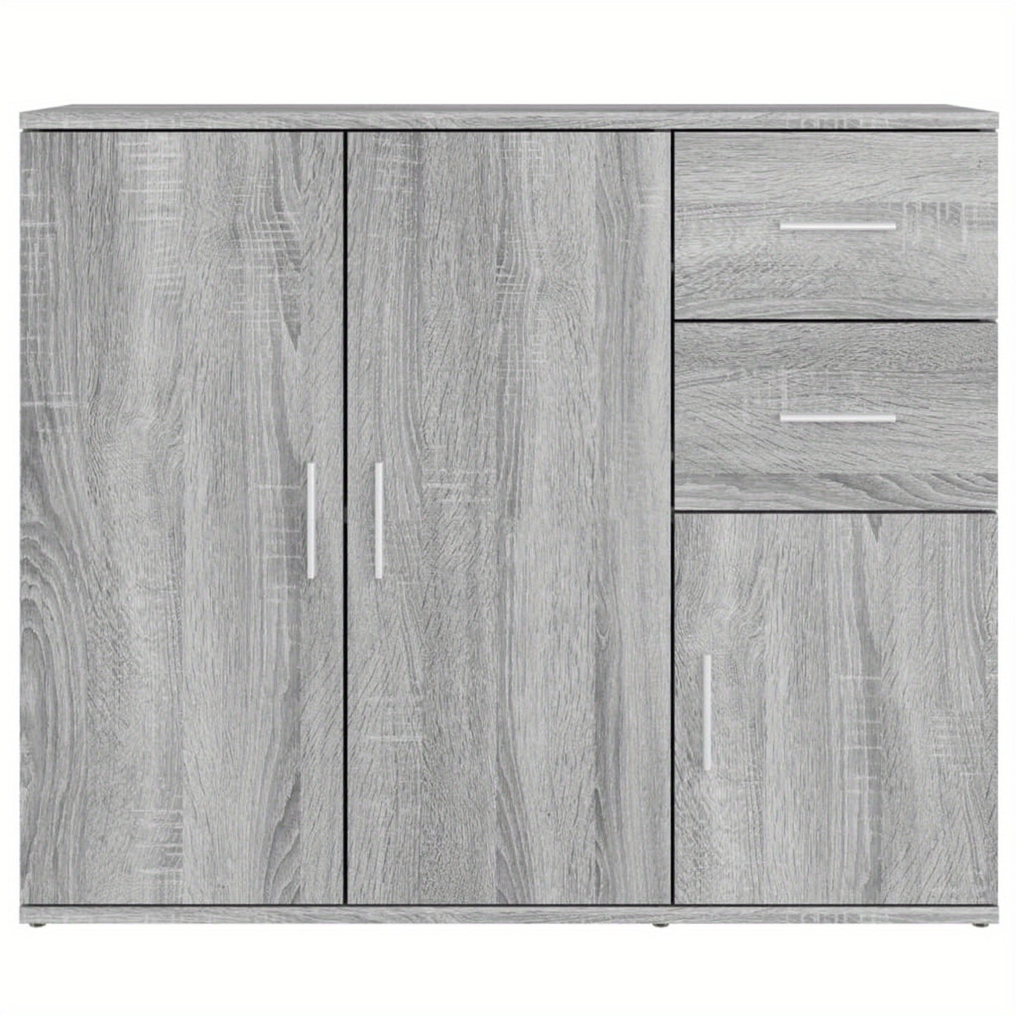 Sideboard Grey Sonoma 91x29.5x75 cm Engineered Wood Side Cabinet Organizer Storage Cabinet Storage Box for Bedroom, Living Room, Bathroom, Home Furniture