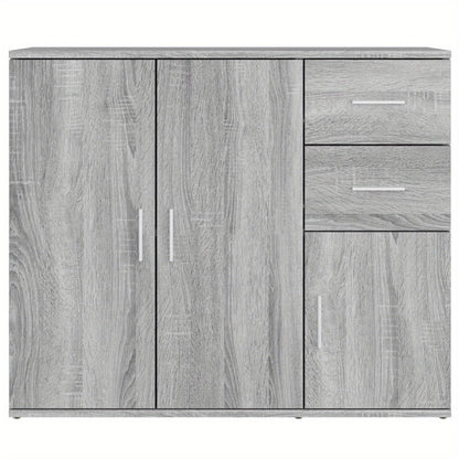 Sideboard Grey Sonoma 91x29.5x75 cm Engineered Wood Side Cabinet Organizer Storage Cabinet Storage Box for Bedroom, Living Room, Bathroom, Home Furniture