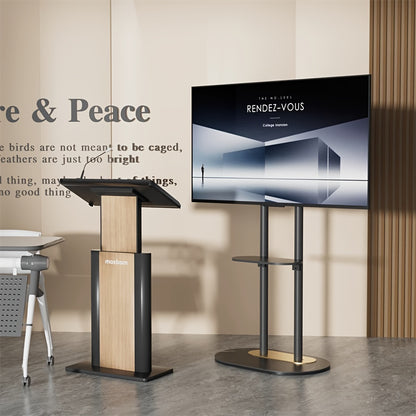 TV-standaard – Tv-meubel – Entertainment Center – Tv-houder – Tv-kast – Verstelbare Hoogte – Stevig Metalen Frame Met Marmeren Basis