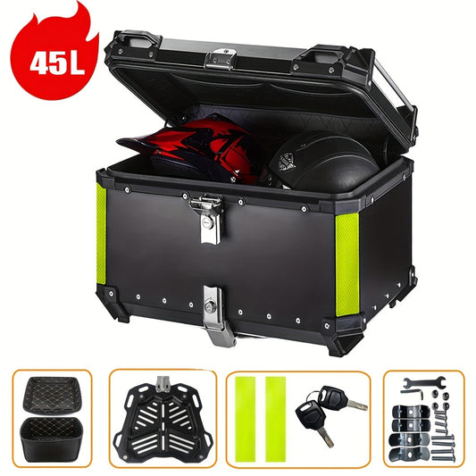 Motorhelm Koffer – Motorkoffer – Helmkoffer – Topkoffer – Motor Bagagekoffer – 45 Liter Inhoud – Lichtgewicht Aluminium Met CNC Afwerking