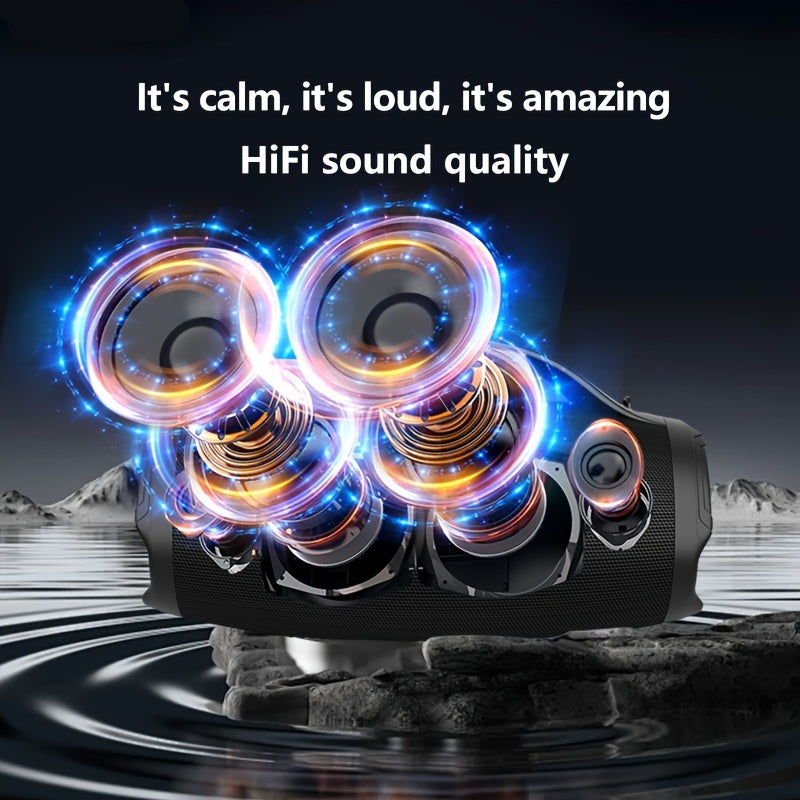 Draagbare Bluetooth Speaker – Draadloze Speaker – Outdoor Speaker – Wireless Speaker – Party Speaker – 160W Krachtig Geluid – 60 Uur Batterijduur – IPX5 Waterbestendig – Snelladen – Zwarte Met Rode Accenten