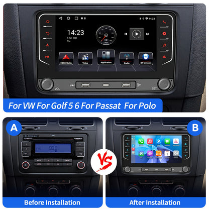 Autoradio – Multimedia Unit – Car Stereo – Navigatiesysteem – Touchscreen Radio – 7 Inch IPS Display – Android 14 Systeem – Inclusief Achteruitrijcamera en Microfoon