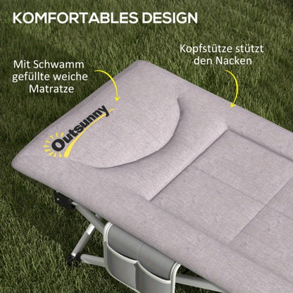 Campingbed – Reisbed – Veldbed – Opvouwbaar Bed – Kampeerbed – Opvouwbaar Met Draagtas – Max. 200 kg Draagkracht – Oxford Stof 200x65x42 cm