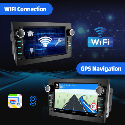 Autoradio – Multimedia Systeem – Navigatie Radio – Touchscreen Radio – 7-inch Android 15 Autoradio – Inclusief Dashcam & AHD Achteruitrijcamera – 4GB RAM & 64GB Opslag