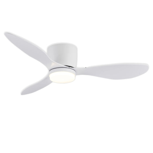 Plafondventilator – Ventilator Plafond – Ventilator Met Verlichting – Plafondventilator Met Afstandsbediening – Dimbare LED Verlichting – 132 cm Diameter – 6 Snelheden – Modern Wit Design