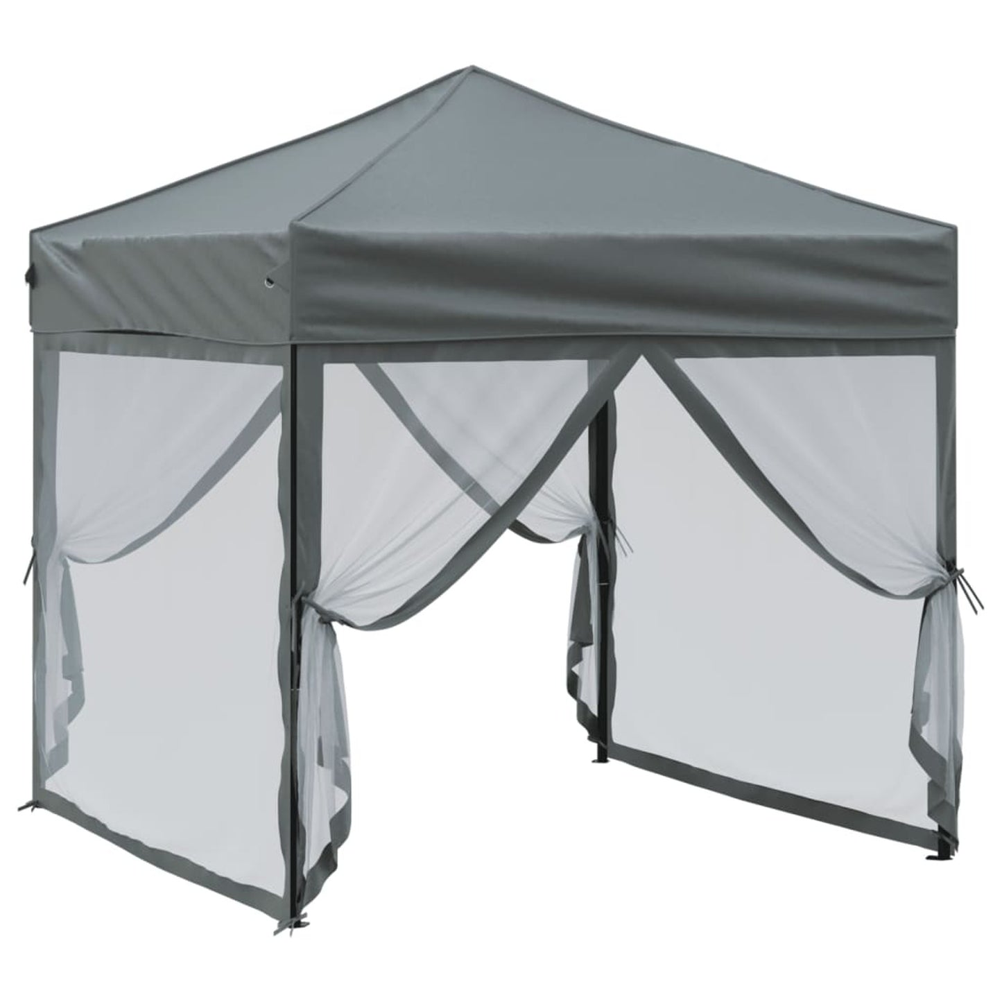Vouwtent – Partytent – Evenemententent – Markt tent – Tuinkamer – Met Zijwanden – Compact 2x2 Meter – Waterafstotend En Stevig Metalen Frame
