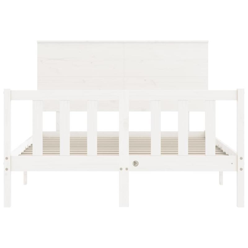 Bed Frame Without Materasso Bianco 120x200cm Wood Massello Pino Removable and durable