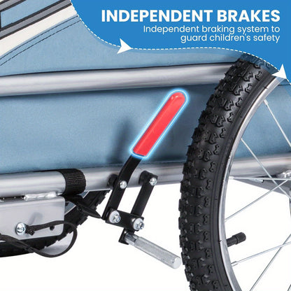 Hondenfietskar – Hondenkar – Fietskar – Hondenbuggy – Huisdierenwagen – 2-in-1 Opvouwbaar – Draagvermogen 30 kg