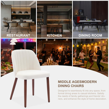 Eetkamerstoelen – Dining Stoelen – Keukenstoelen – Bureaustoelen – Set van 2 – Modern Design – Grijze Gestoffeerde Zitting – Ruimtebesparend & Duurzaam