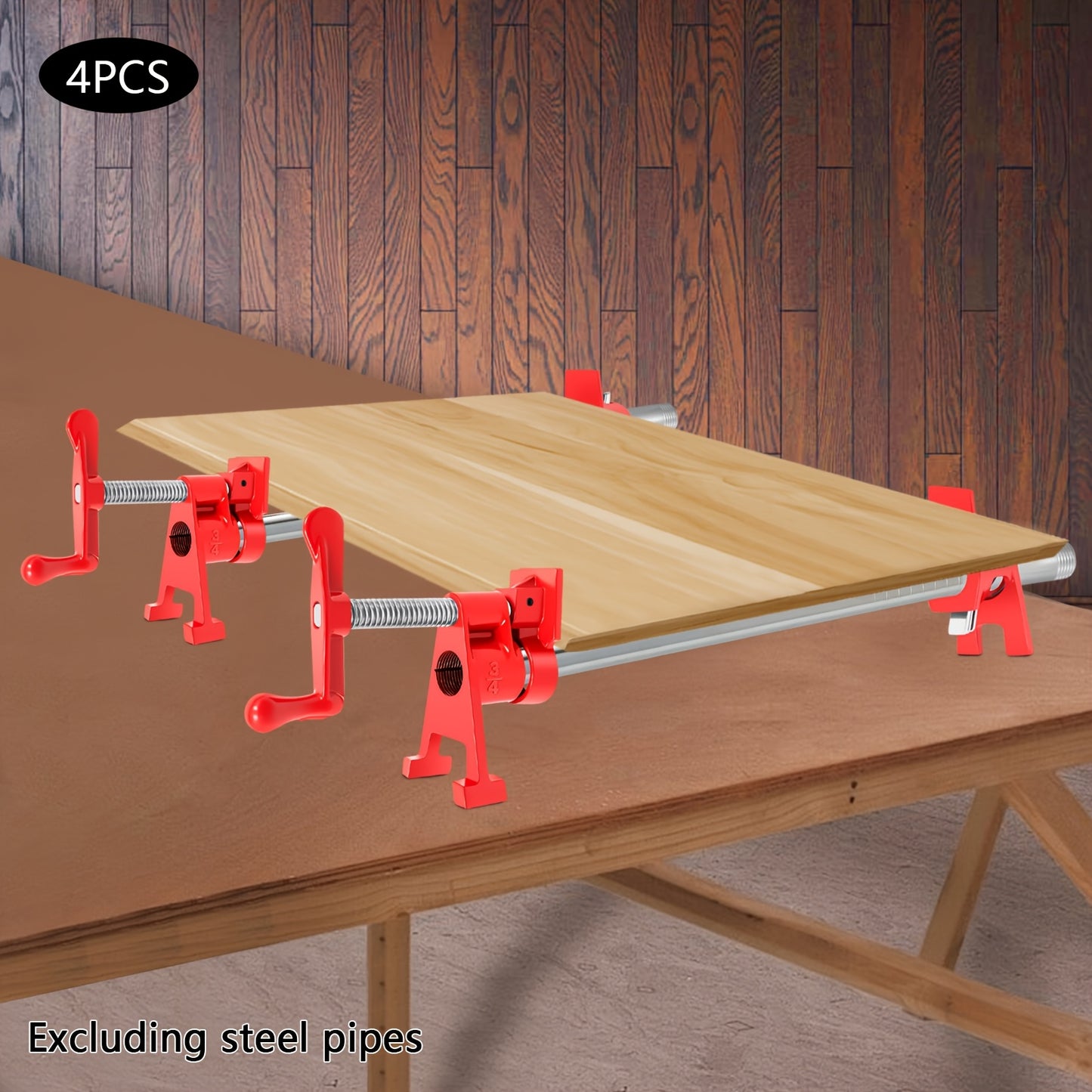 Houtklem – Lijmklem – Hoekklem – Schroefklem – Houtlijmklem – Gietijzer – 4 Stuks – 19 cm Lengte