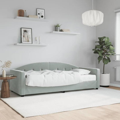 Slaapbank – Sofa Bed – Bedbank – Futon – Loveseat – Velvet Bekleding – 80x200 cm – Hardhouten Frame
