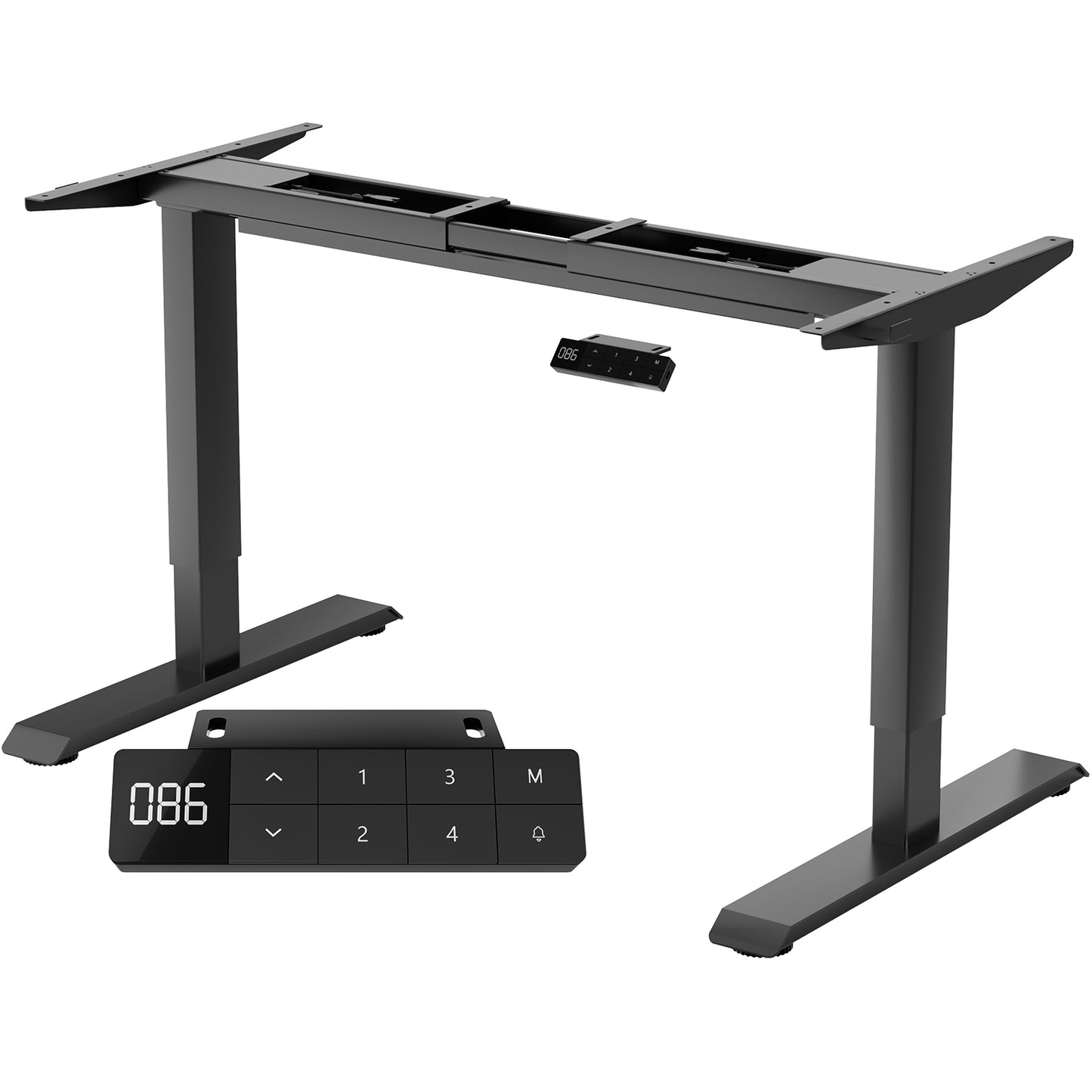 Verstelbaar Bureauframe – Zit Sta Bureauframe – Bureau Onderstel – Bureau Frame – Tafel Frame – 3-Laags Verstelbaar 60-125 cm – Stevig IJzeren Materiaal – Minimalistisch Grijs Design