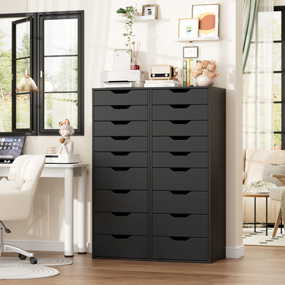 Witte Dressoir – Ladekast – Opbergkast – Kast – Kledingkast – 6 Ruime Lades – Duurzaam Hardhout – Gouden Handgrepen