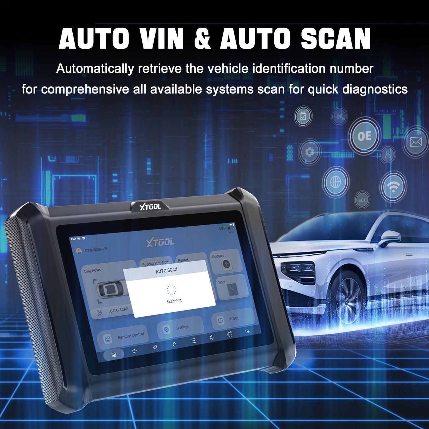 Autodiagnose Scanner – OBD2 Scanner – Diagnosetool – Foutcode Lezer – ECU Code Lezer – Draadloos Gebruik – 36+ Speciale Functies