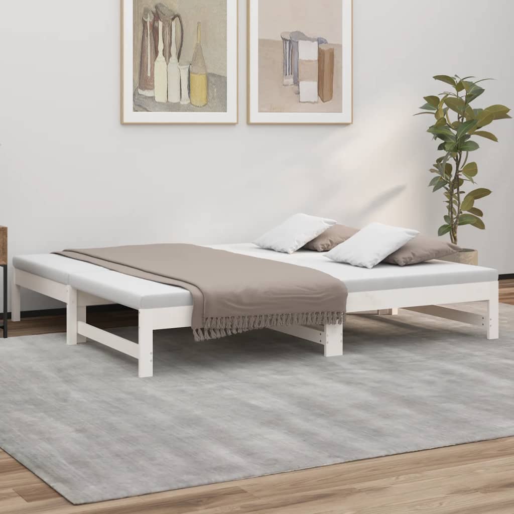 Slaapbank – Bedbank – Logeerbed – Slaapstoel – Bedbank – Massief Grenenhout – 195,5x179x30 cm