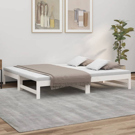 Slaapbank – Bedbank – Logeerbed – Slaapstoel – Bedbank – Massief Grenenhout – 195,5x179x30 cm