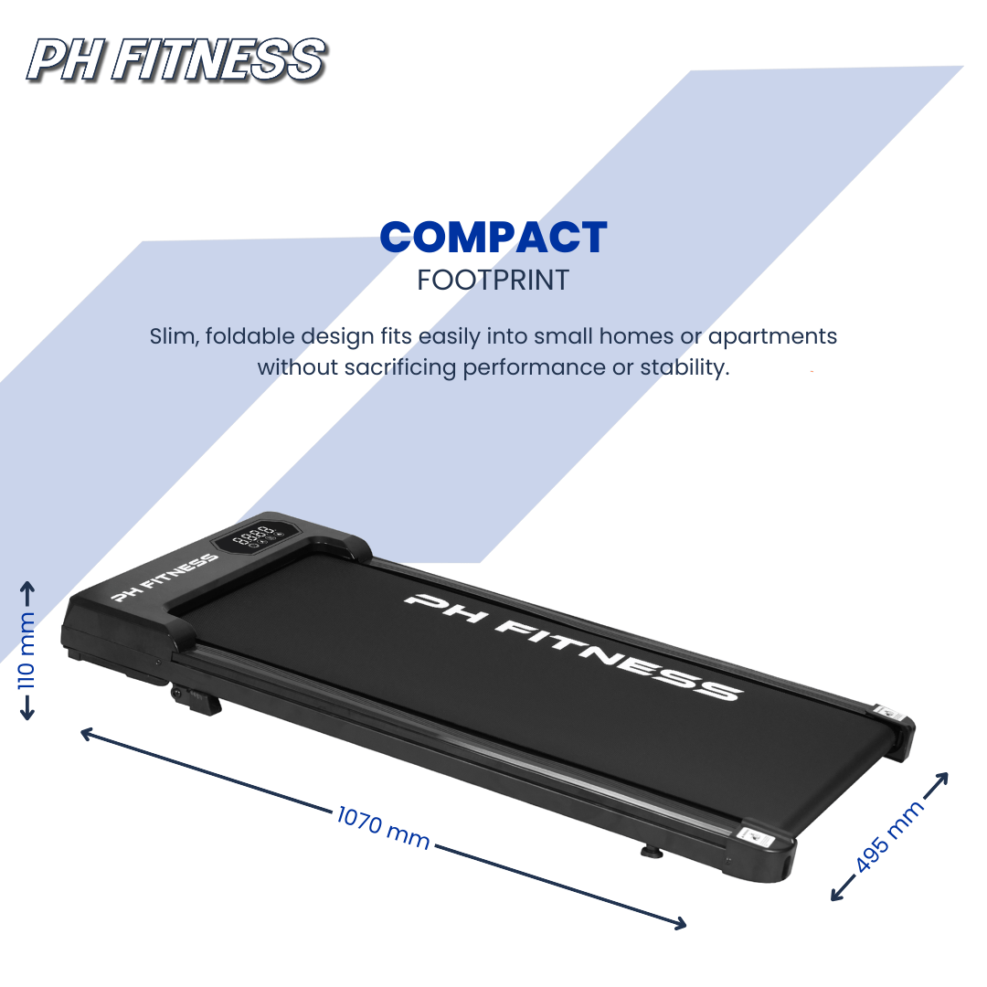 Loopband – Walking Pad – Treadmill – Wandelband – Hardloopband – Compact Design – 1,3PK Motor & Bluetooth bediening