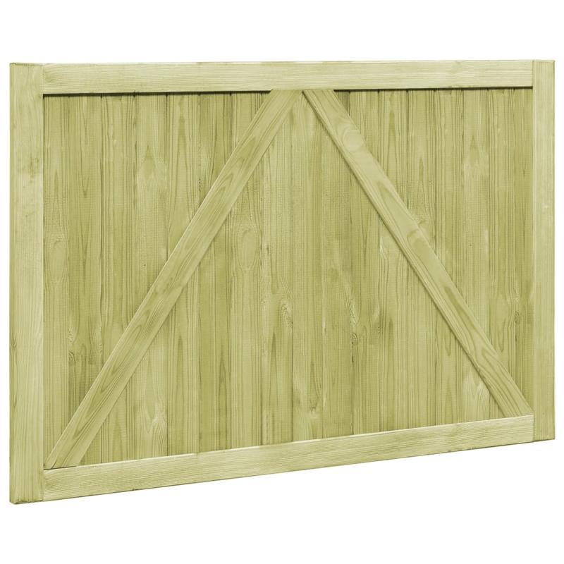 Tuinpoort – Tuintoegang – Houten Poort – Grenen Poort – Dubbele Poort – Geïmpregneerd Grenenhout – Set Van 2 – 300 x 100 cm Groot Formaat