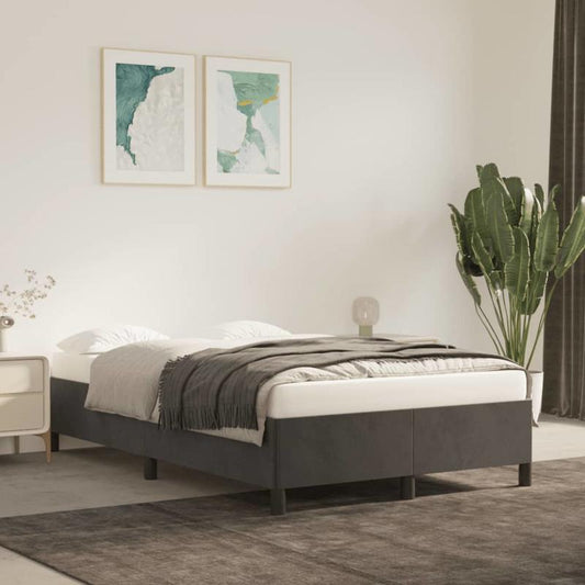 Bed frame without Mattress Grigio Scuro 120x200cm Velvet Practical, removable, suitable for all seasons