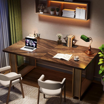 Bureau – Werktafel – Computerbureau – Schrijftafel – Thuiswerkplek – 160 cm Groot – Stevig Metalen Sledestijl Frame